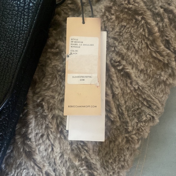 Rebecca Minkoff Isabel Large Black Purse with Fringe - Picture 5 of 6